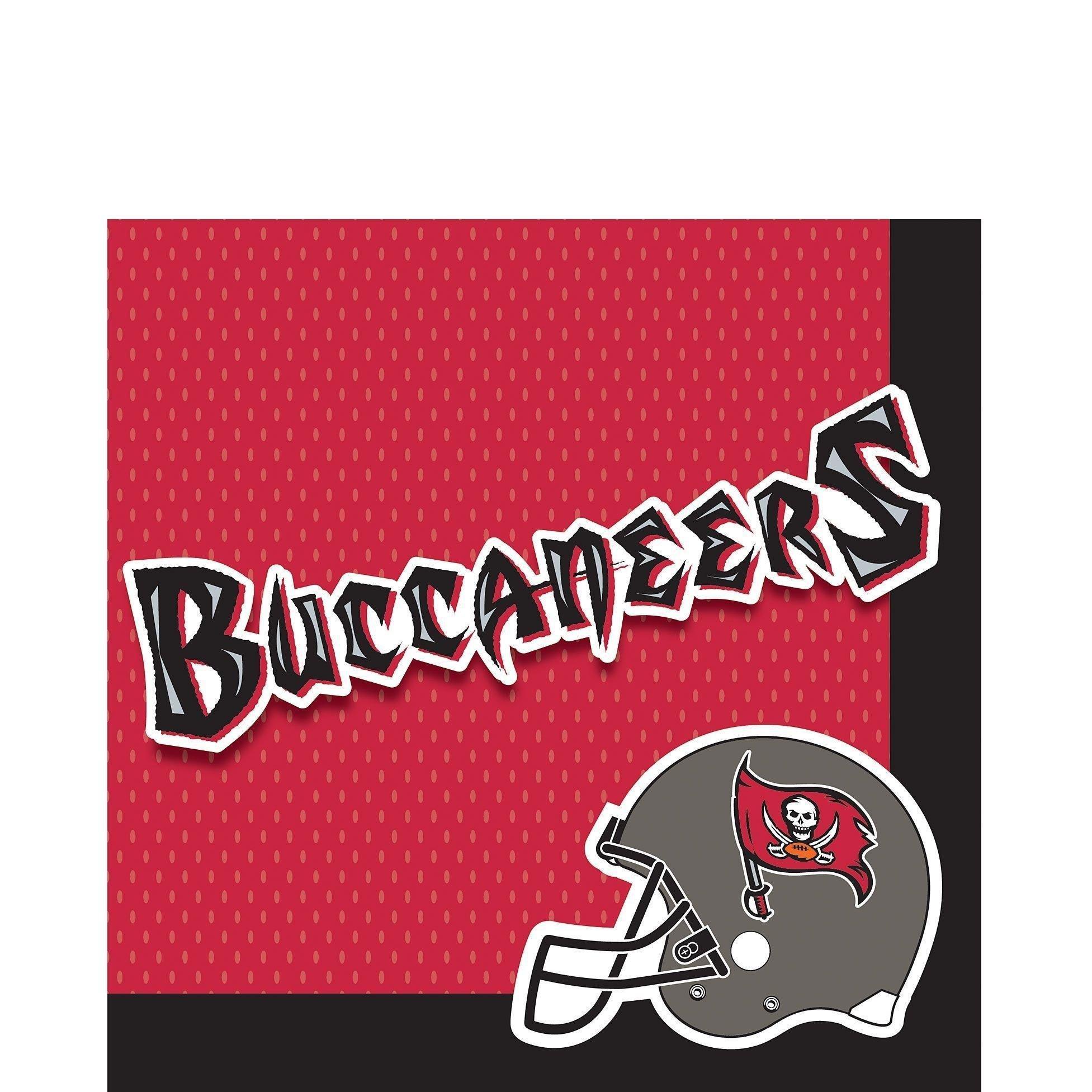 Tampa Bay Buccaneers Party Supplies Pack for 18 Guests - Kit Includes Plates, Napkins, Table Cover, Cups, Cutlery, Serving Bowl, Banner Decoration & Centerpiece